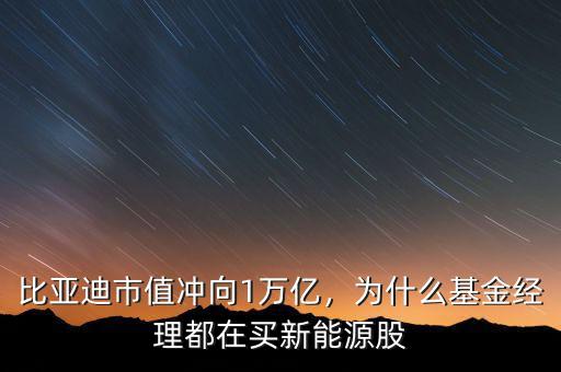比亞迪市值沖向1萬億，為什么基金經理都在買新能源股