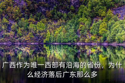 廣西作為唯一西部有沿海的省份，為什么經濟落后廣東那么多