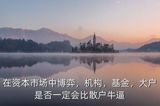 在資本市場中博弈，機構，基金，大戶是否一定會比散戶牛逼