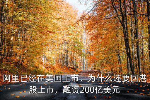 阿里已經(jīng)在美國(guó)上市，為什么還要回港股上市，融資200億美元