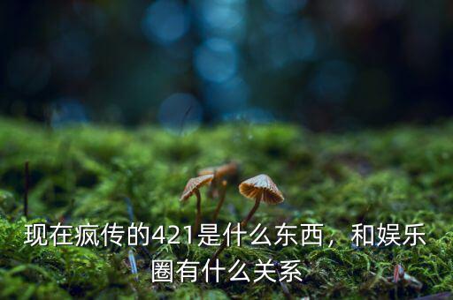 現(xiàn)在瘋傳的421是什么東西，和娛樂圈有什么關(guān)系