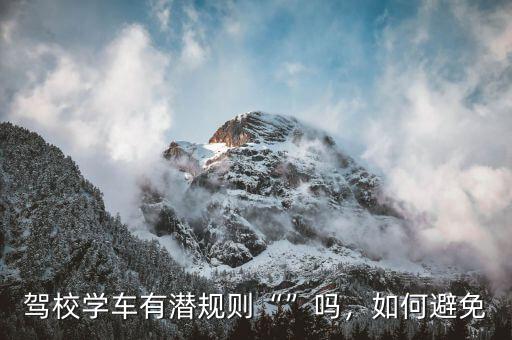 申通7部駕校有什么潛規則,駕校有哪些潛規則