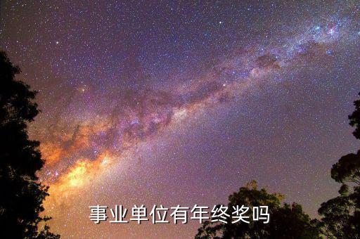 事業單位有年終獎嗎
