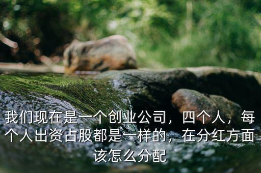 我們現(xiàn)在是一個創(chuàng)業(yè)公司，四個人，每個人出資占股都是一樣的，在分紅方面該怎么分配