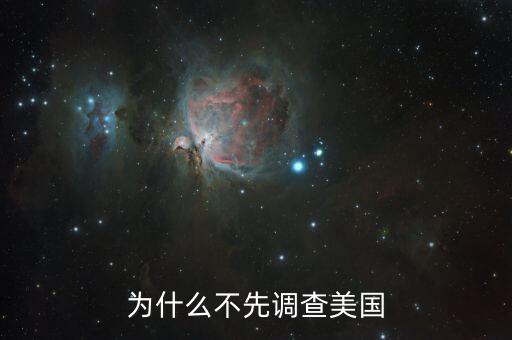 為什么不先調查美國