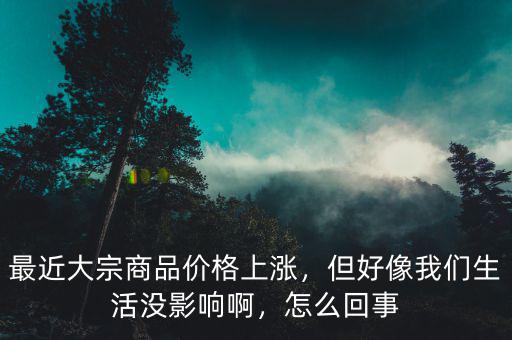 最近大宗商品價(jià)格上漲，但好像我們生活沒(méi)影響啊，怎么回事