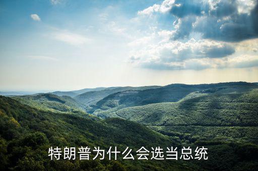 特朗普為什么會選當總統