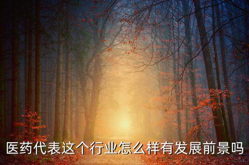 醫藥代表這個行業怎么樣有發展前景嗎