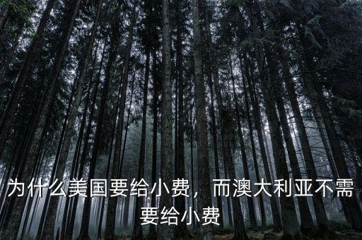 為什么美國(guó)要給小費(fèi)，而澳大利亞不需要給小費(fèi)