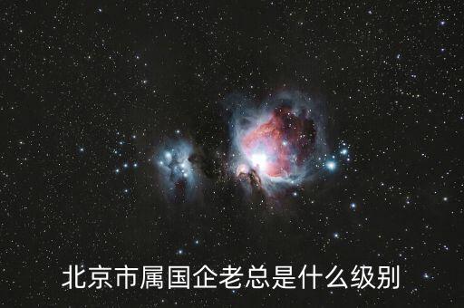 北京市屬國企老總是什么級(jí)別