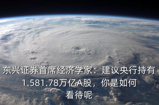 東興證券首席經濟學家：建議央行持有1.581.78萬億A股，你是如何看待呢