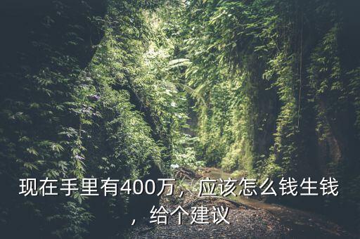 現在手里有400萬，應該怎么錢生錢，給個建議