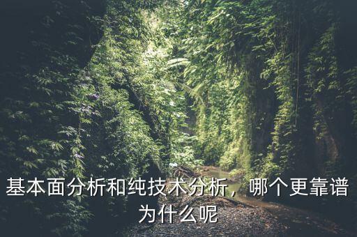 基本面分析和純技術分析，哪個更靠譜為什么呢