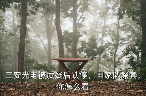 三安光電被質(zhì)疑后跌停，國家隊(duì)深套，你怎么看
