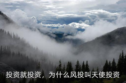 投資就投資，為什么風投叫天使投資