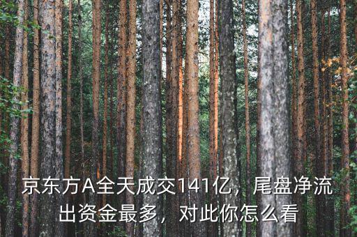 京東方A全天成交141億，尾盤凈流出資金最多，對此你怎么看