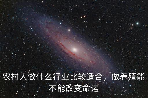 農村人做什么行業比較適合，做養殖能不能改變命運
