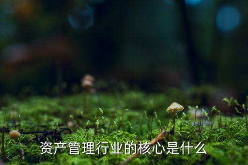 資產管理行業的核心是什么