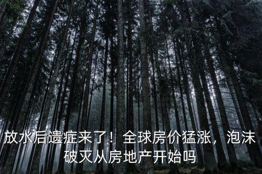 放水后遺癥來了！全球房價猛漲，泡沫破滅從房地產(chǎn)開始嗎