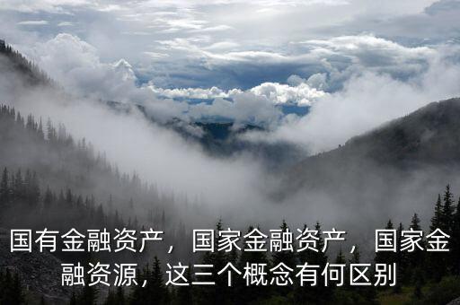 國有金融資產，國家金融資產，國家金融資源，這三個概念有何區(qū)別