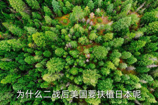 為什么二戰后美國要扶植日本呢