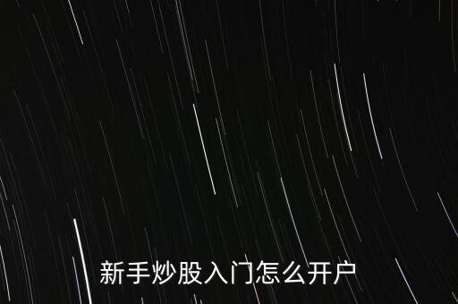 新手炒股入門(mén)怎么開(kāi)戶