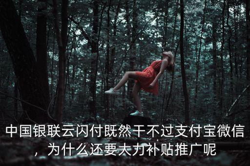 中國銀聯云閃付既然干不過支付寶微信，為什么還要大力補貼推廣呢
