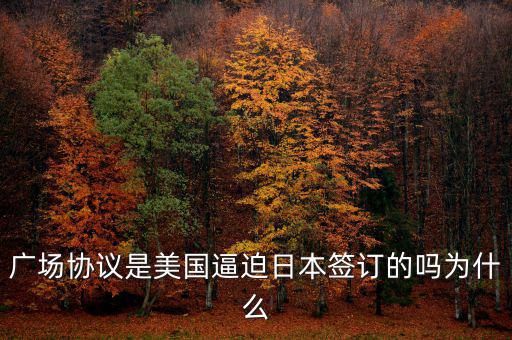 日本為什么同意廣場協議,日本一起簽的協議