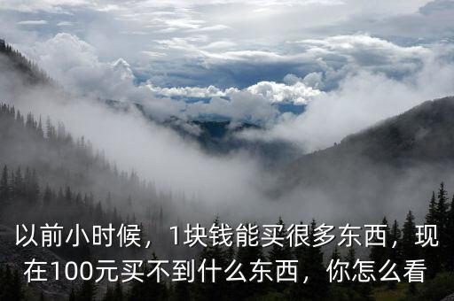 以前小時候，1塊錢能買很多東西，現在100元買不到什么東西，你怎么看