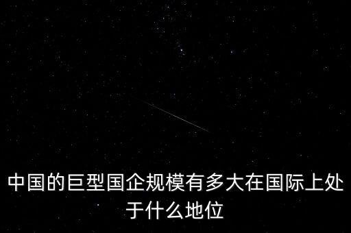國企有多少,中國的巨型國企規模有多大
