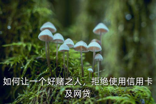 如何讓一個好賭之人，拒絕使用信用卡及網貸