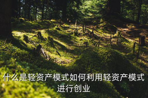 什么是輕資產模式如何利用輕資產模式進行創業