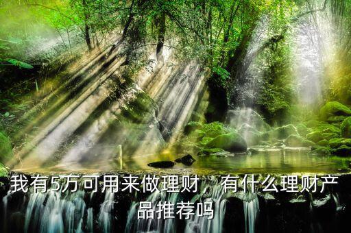 我有5萬可用來做理財，有什么理財產(chǎn)品推薦嗎