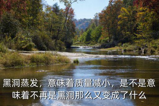 黑洞蒸發，意味著質量減小，是不是意味著不再是黑洞那么又變成了什么