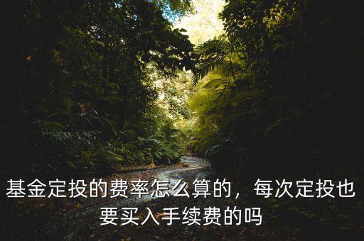 基金定投手續費怎么算,每次定投也要買入手續費的嗎