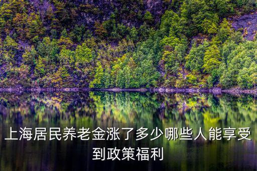 上海養老金多少,上海居民養老金漲了多少
