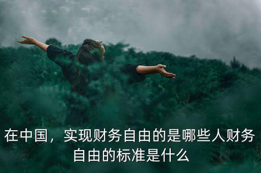 在中國，實現財務自由的是哪些人財務自由的標準是什么