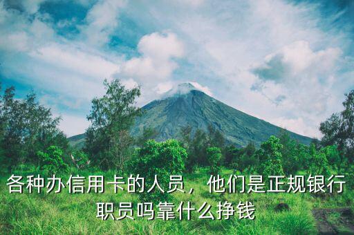 各種辦信用卡的人員，他們是正規銀行職員嗎靠什么掙錢