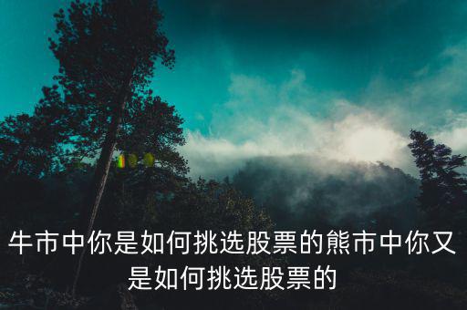 熊市買什么股票,牛市跟熊市有什么區別