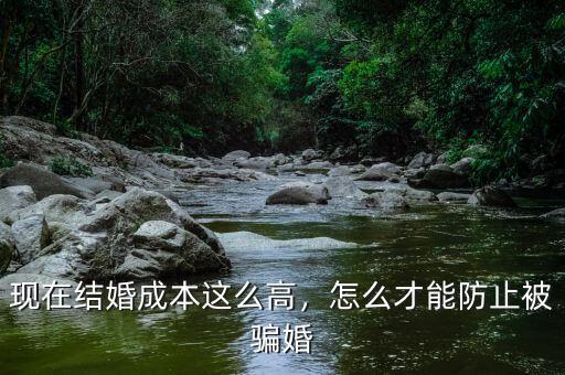 現在結婚成本這么高，怎么才能防止被騙婚