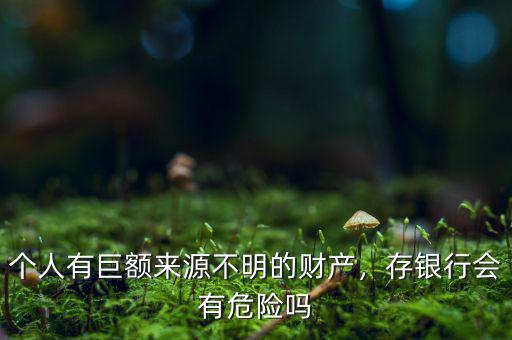 個人有巨額來源不明的財產，存銀行會有危險嗎