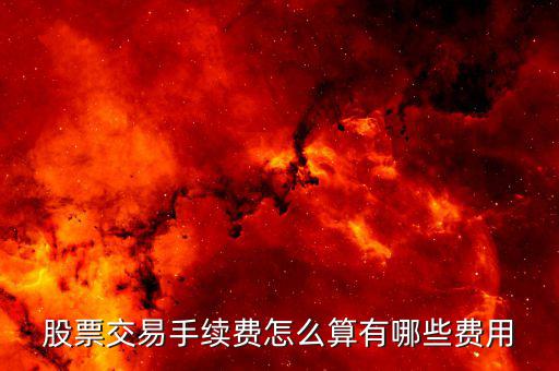 股票交易手續費怎么算有哪些費用
