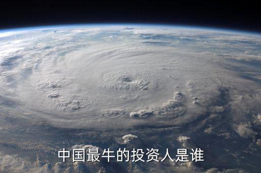 四位投資人的投資節目是什么,中國最牛的投資人是誰