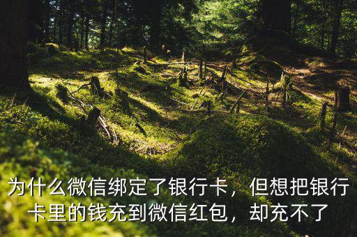 為什么微信綁定了銀行卡，但想把銀行卡里的錢充到微信紅包，卻充不了
