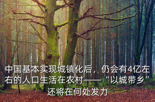 城鎮化后農村人干什么,中國基本實現城鎮化后
