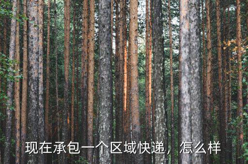 承包快遞怎么,承包一個快遞片區怎么樣