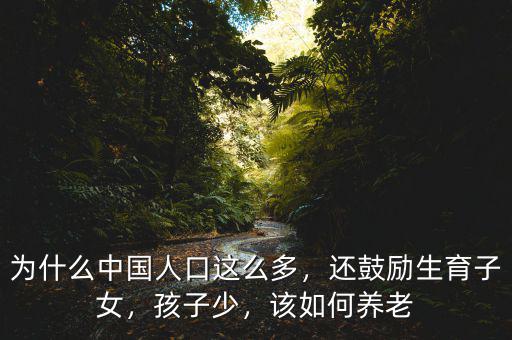 為什么中國人口這么多，還鼓勵生育子女，孩子少，該如何養老