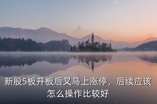 新股5板開板后又馬上漲停，后續應該怎么操作比較好