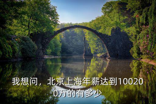 我想問，北京上海年薪達到100200萬的有多少