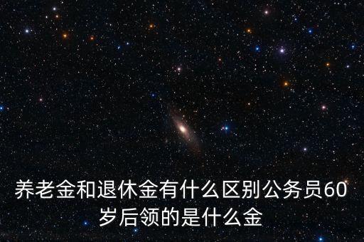 養老金和退休金有什么區別公務員60歲后領的是什么金